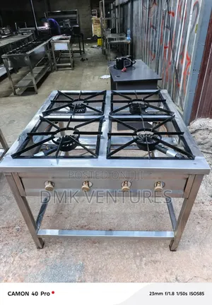 Optimized Modernized Stainless Steel Four Burners Gas Cooker Set