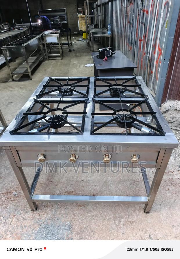 Optimized Modernized Stainless Steel Four Burners Gas Cooker Set