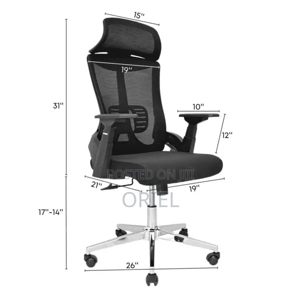 Modern Office Chair : High-Back Office Fabric Chair