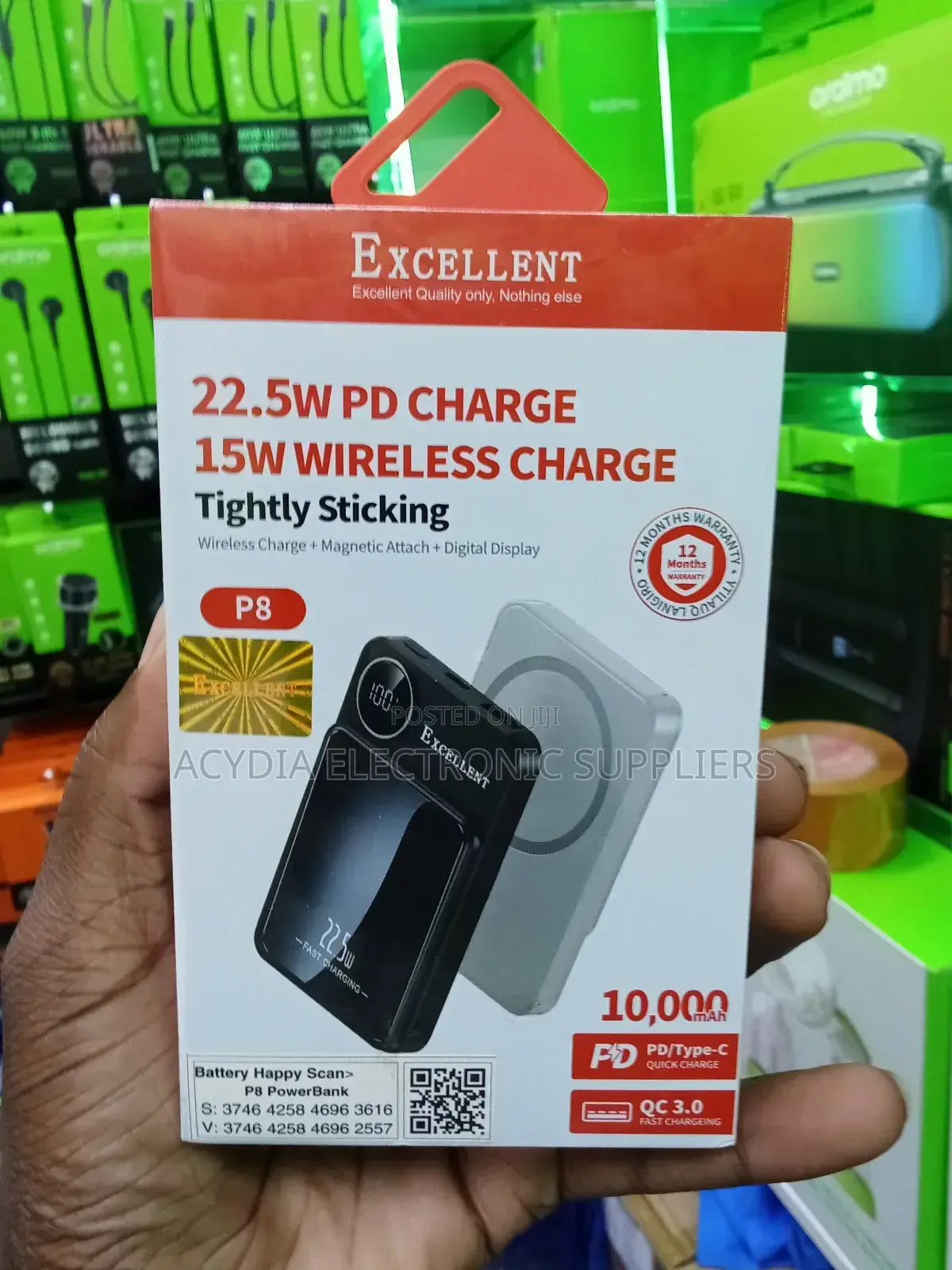 Excellent P8 10000mah 15w Wireless Power Bank
