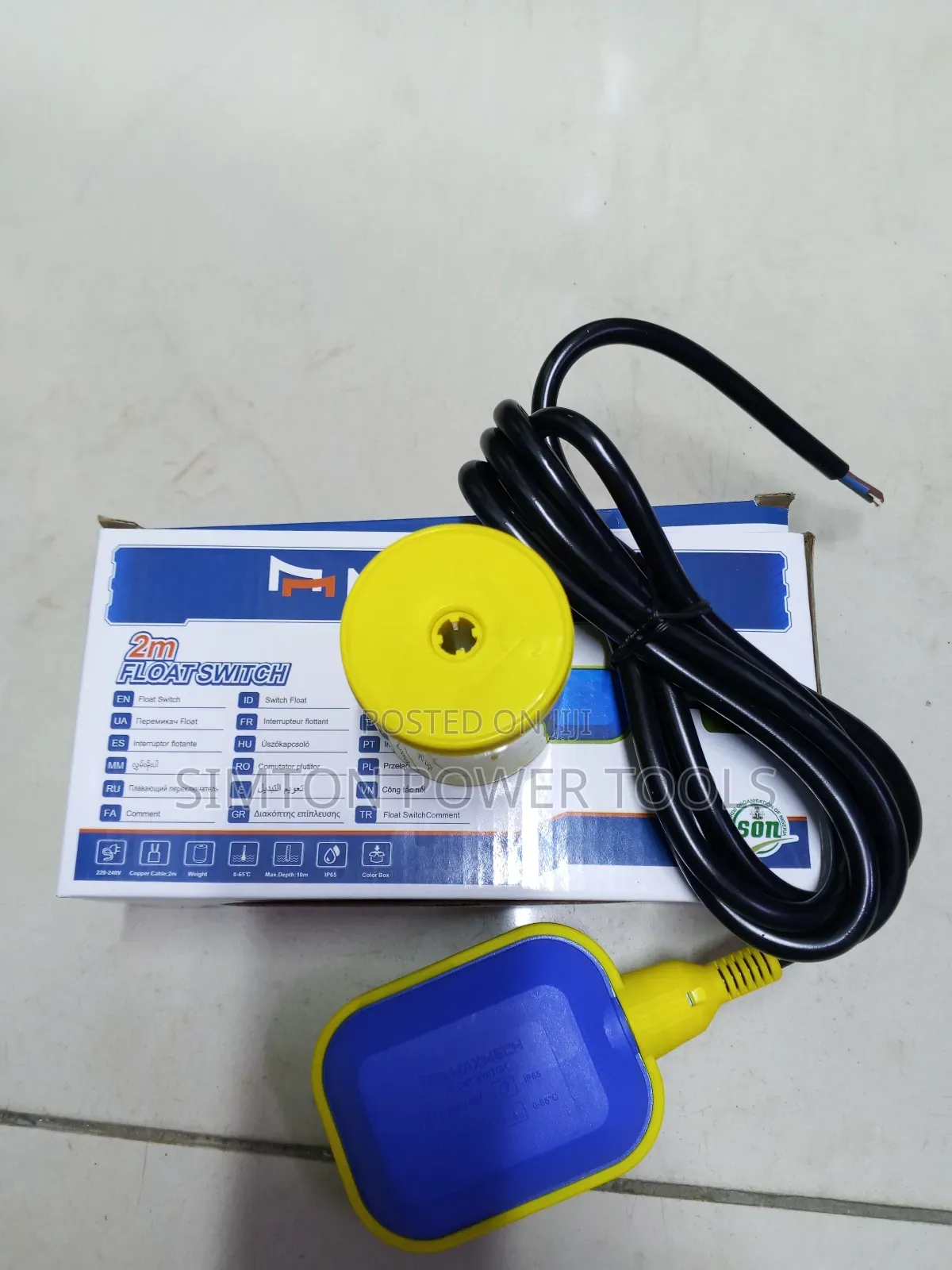 Quality Maxmech Float Switch 2m