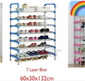 Colour Blue 7layer Executive Shoe Rack