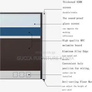 4-way Modular Office Workstation With Storage