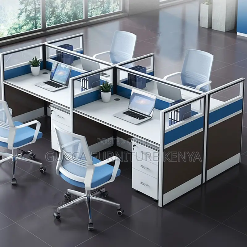 4-way Modular Office Workstation With Storage