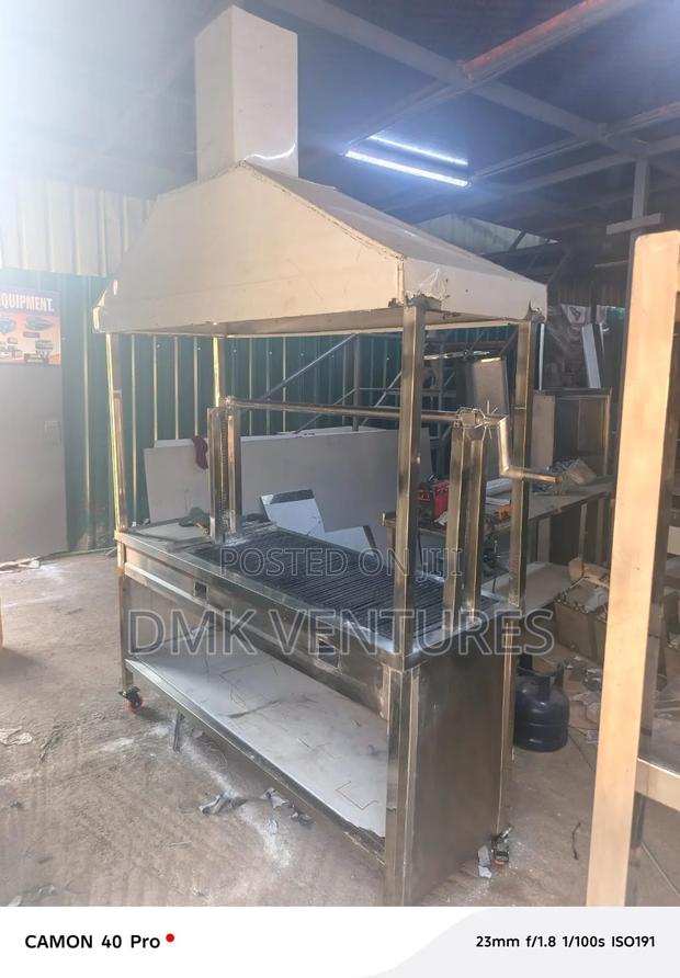 Full Structure Stainless Choma Grill/Jiko With a Chimney