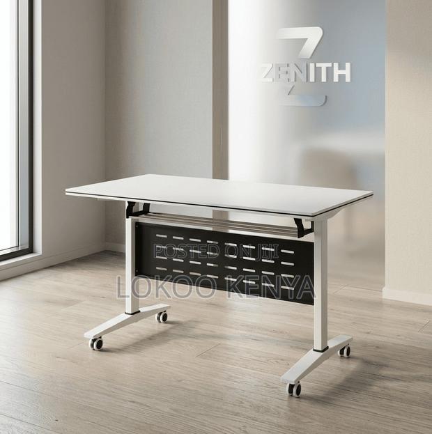 Office Table; Meeting Folding Conference Table With Wheels
