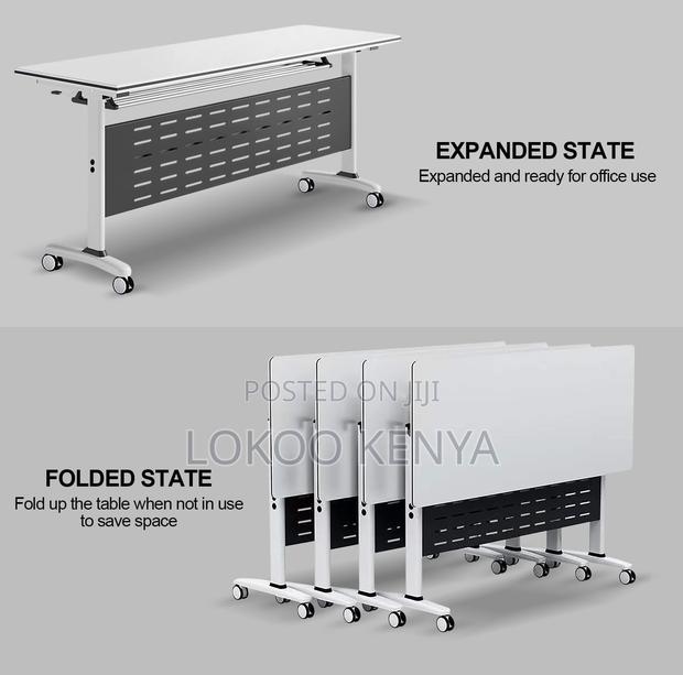 Office Table; Meeting Folding Conference Table With Wheels - thumbnail 8