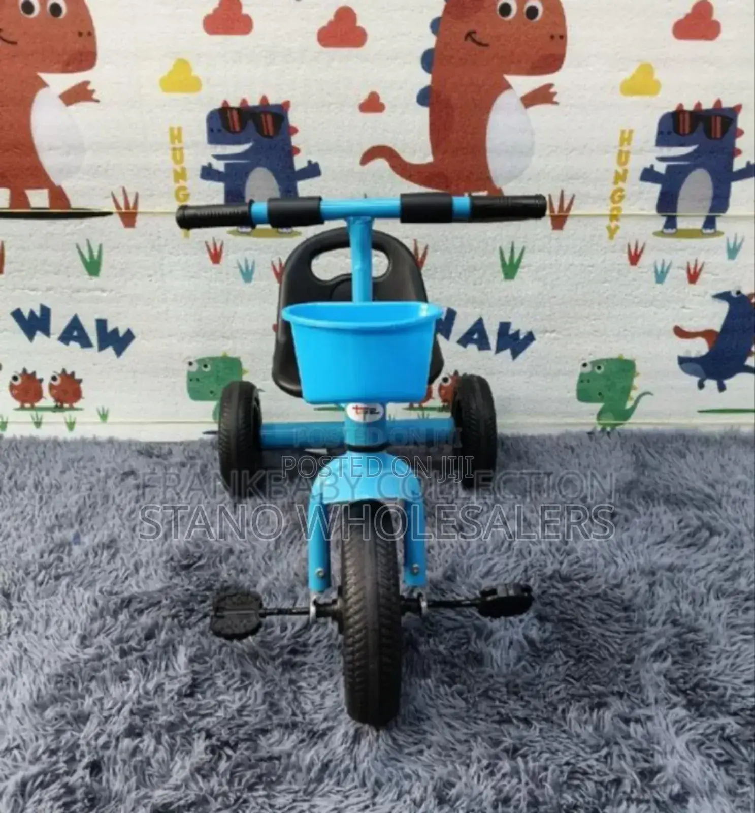 Colour Light Blue Kids Tricycle. With Wheels