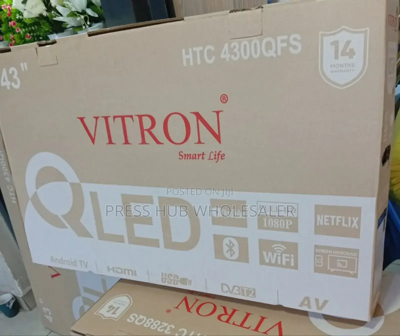 Vitron 43-Inch Qled Smart Tv,: 