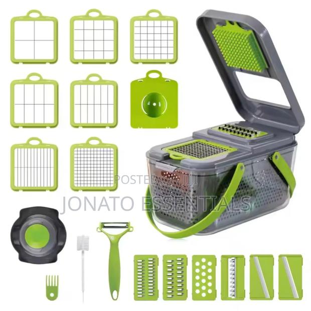 22-in-1 Multifunction Vegetable Chopper Slicer - Manual Food Dicer - thumbnail 3