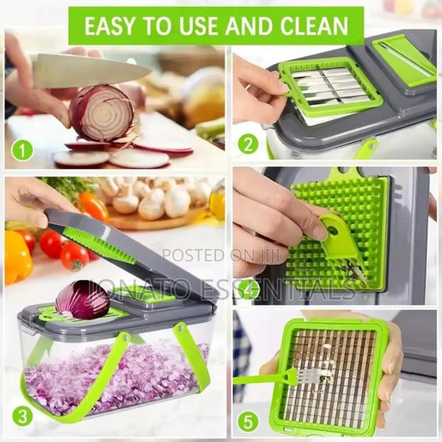 22-in-1 Multifunction Vegetable Chopper Slicer - Manual Food Dicer - thumbnail 5
