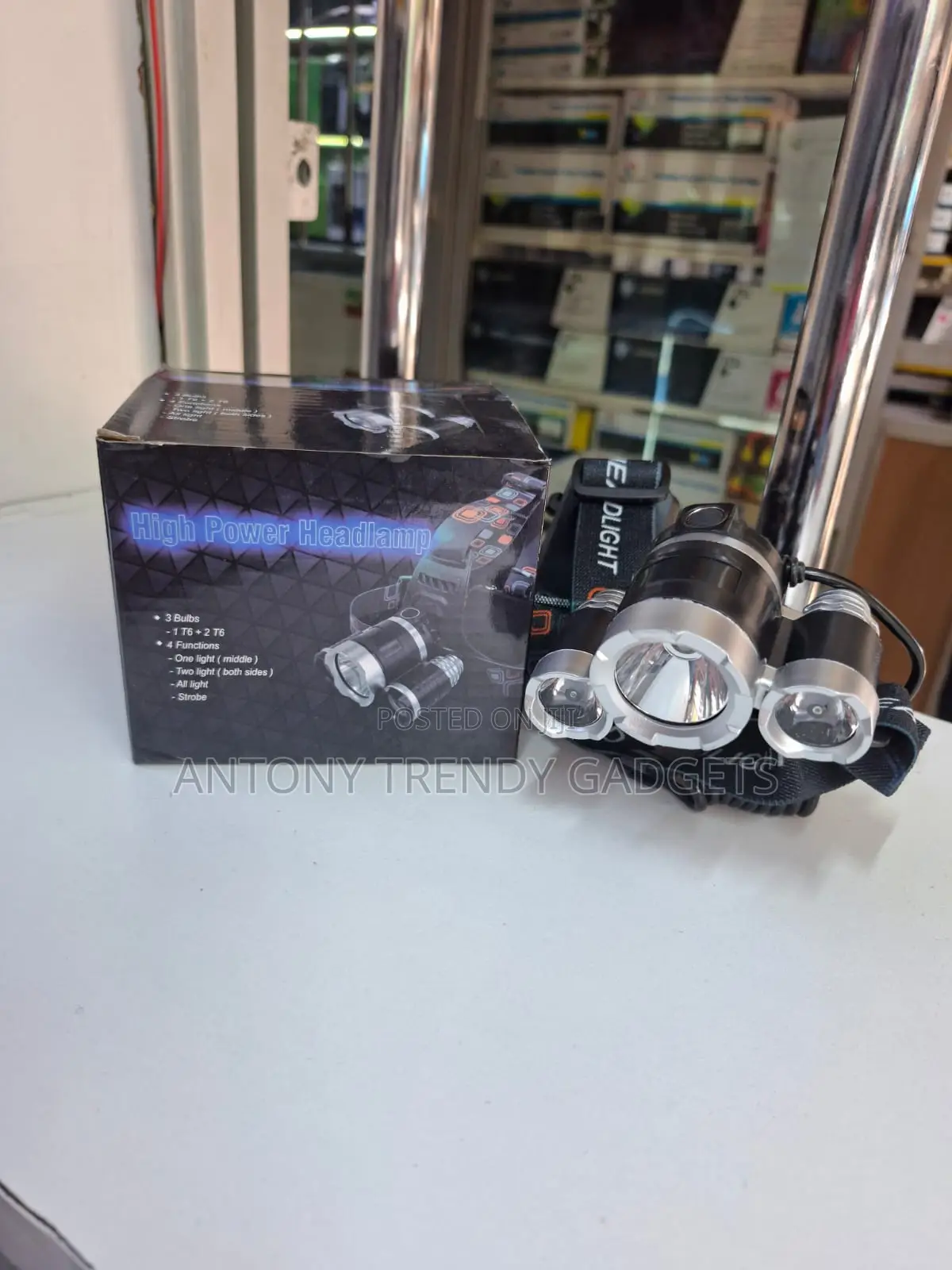 High Brightness 3 Led Headlamp 4 Modes For Adventure Use