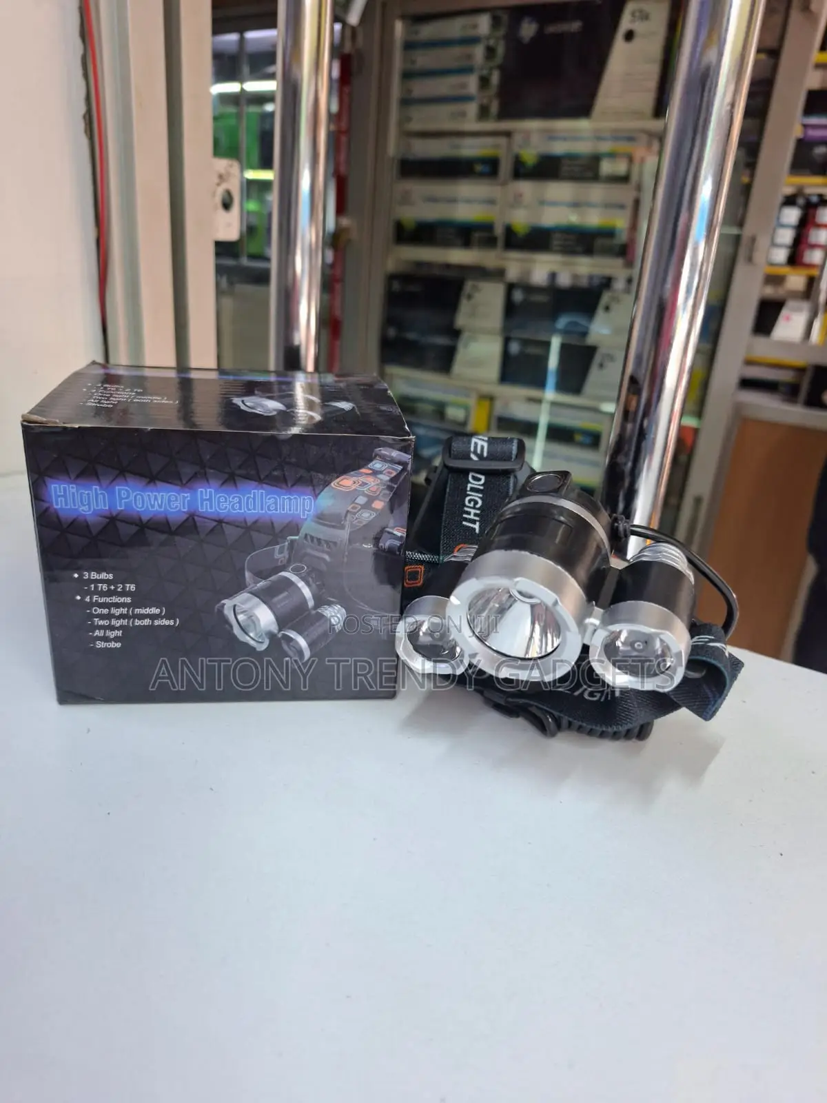 High-power Led Headlamp With Usb Rechargeable Battery