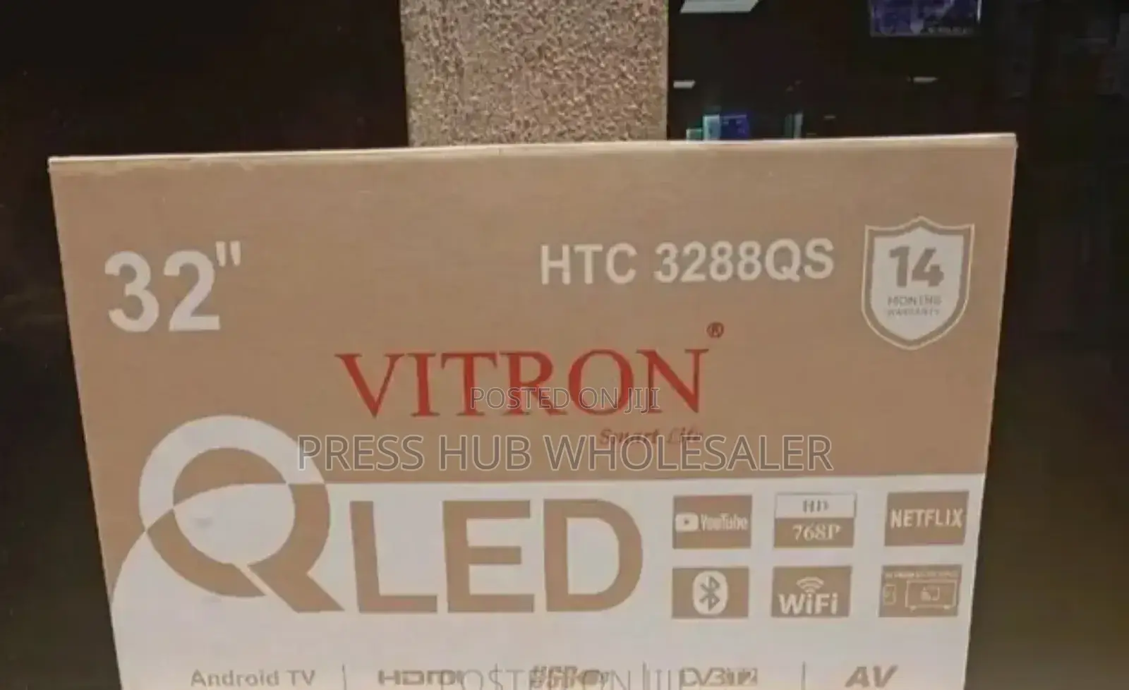 Vitron 32-Inch Qled Smart Android Frameless Tv,*