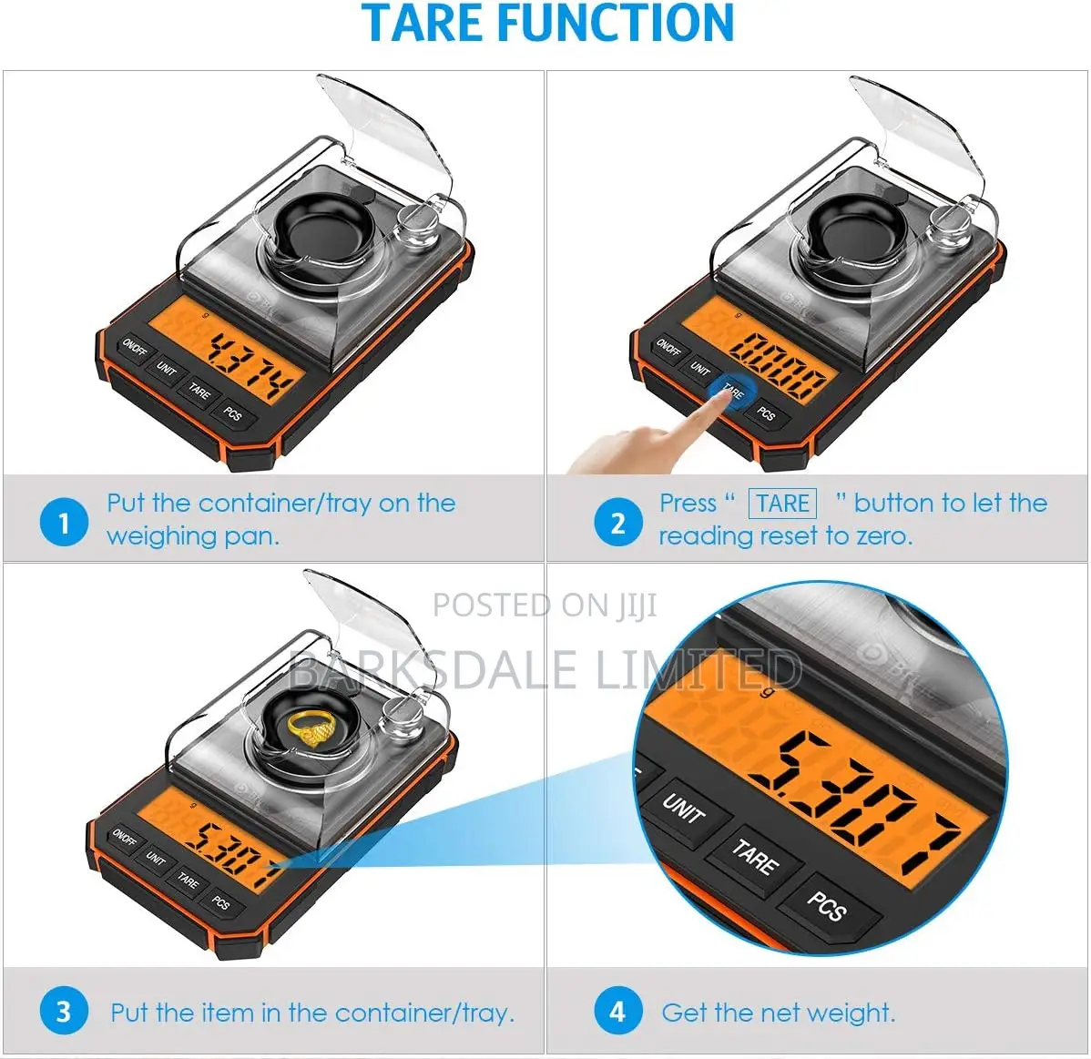 Scale Electronic 0.001g 50g Laboratory Weight Milligram Gold Jewelry