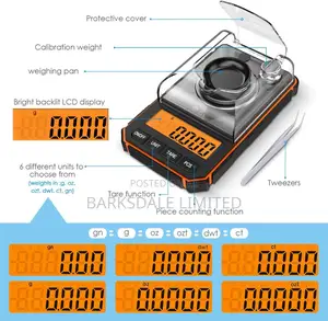 Scale Electronic 0.001g 50g Laboratory Weight Milligram Gold Jewelry