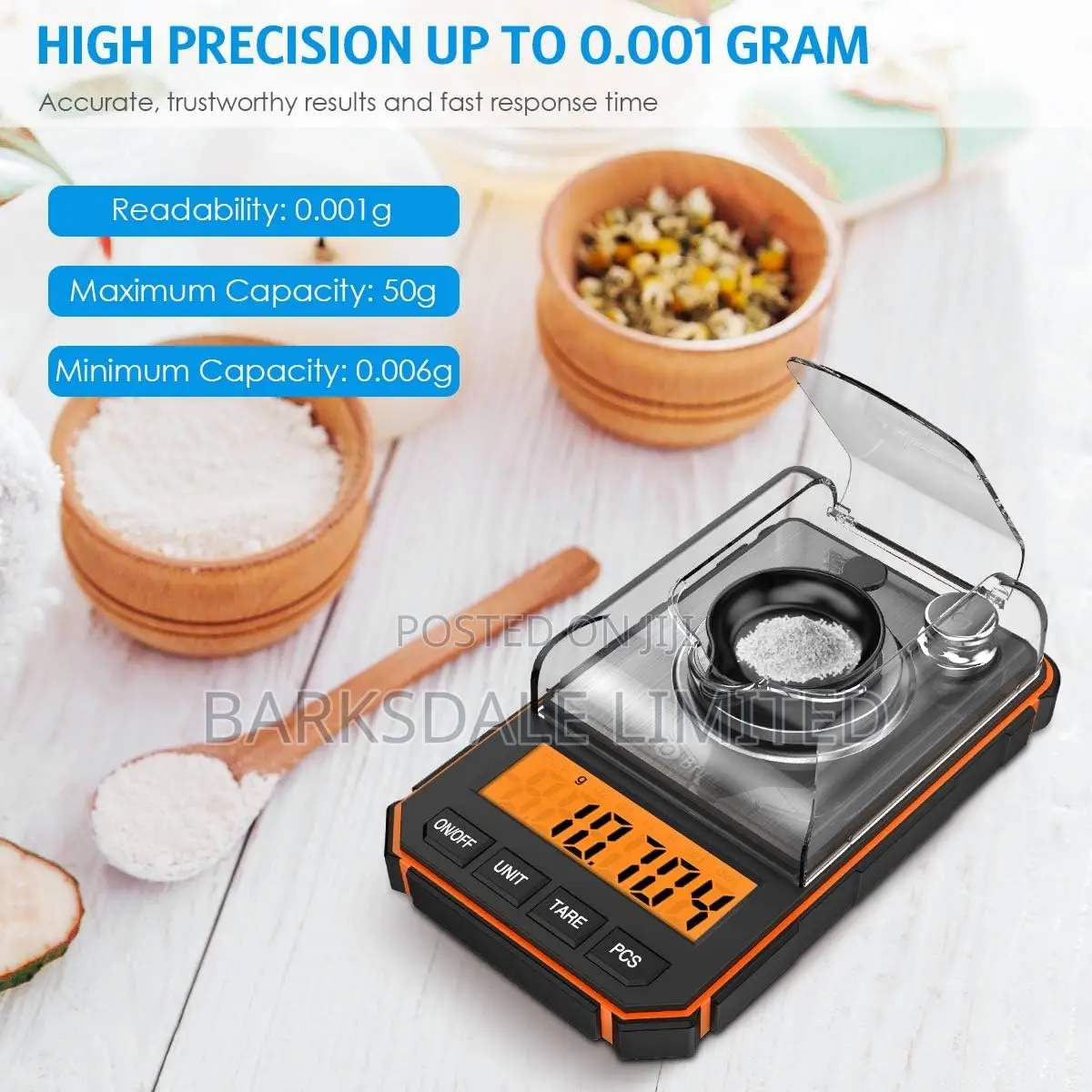 Scale Electronic 0.001g 50g Laboratory Weight Milligram Gold Jewelry