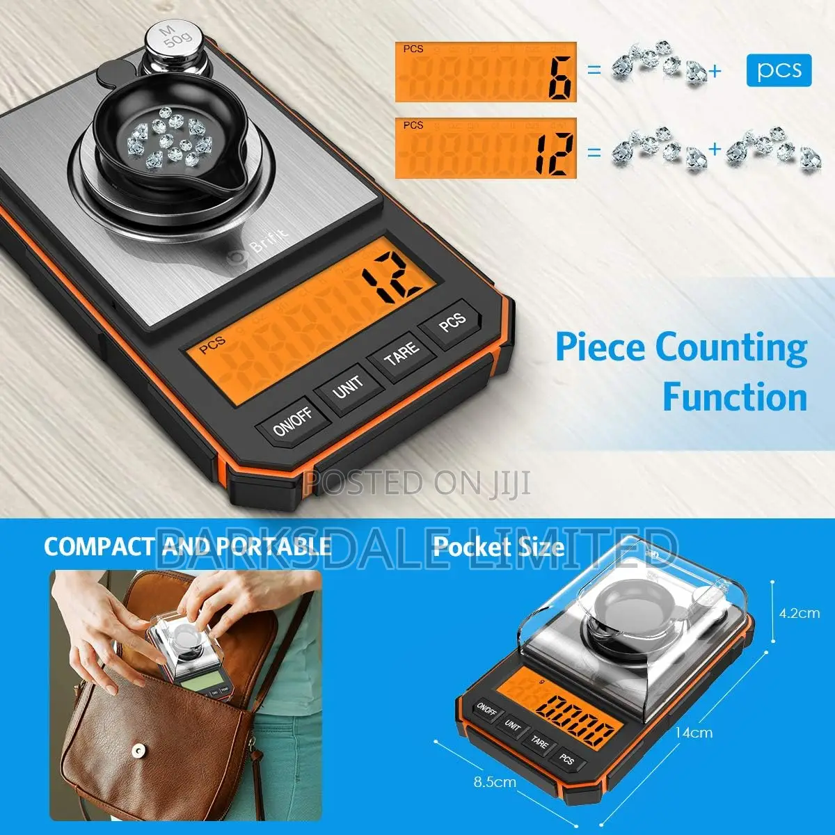 Scale Electronic 0.001g 50g Laboratory Weight Milligram Gold Jewelry