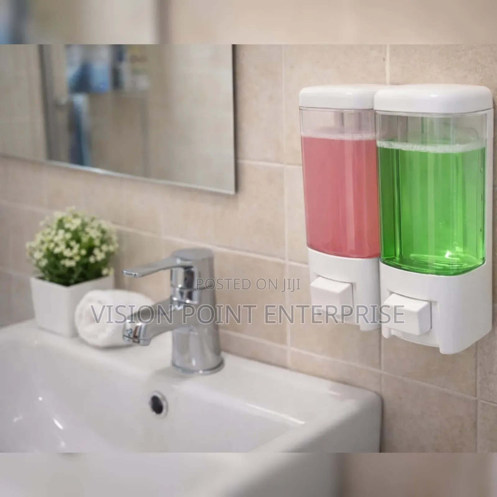 Double Wall Mounted Soap Dispenser