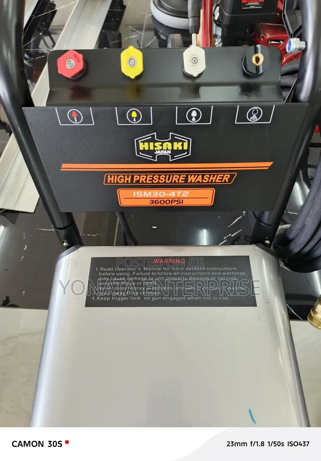 Hisaki Japan 3600psi High Pressure Washer Available