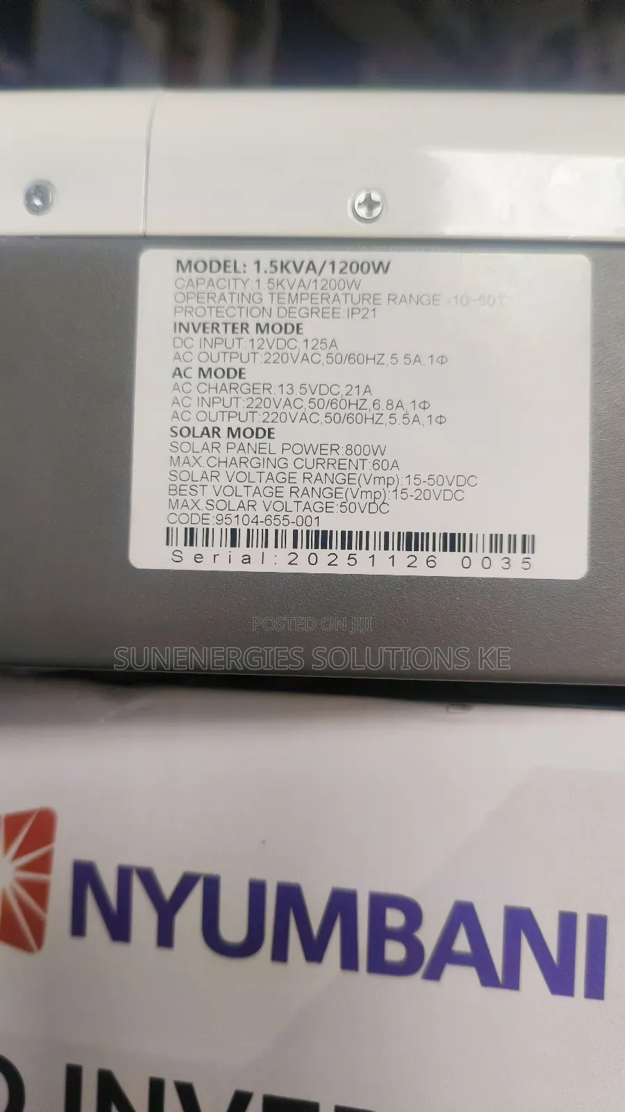 1.5kva 12v Low Frequency Solar Nyumbani