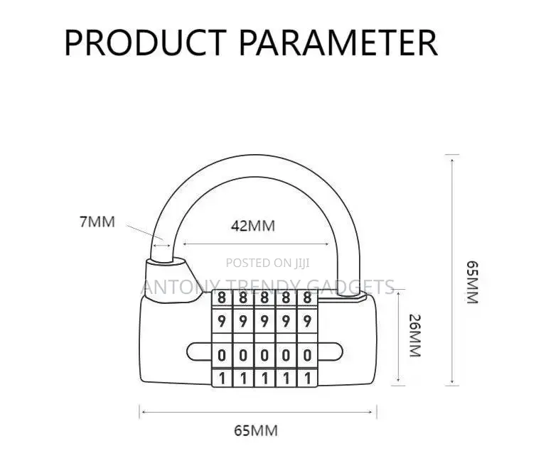 Stellar 50 5-digit Combination Padlock