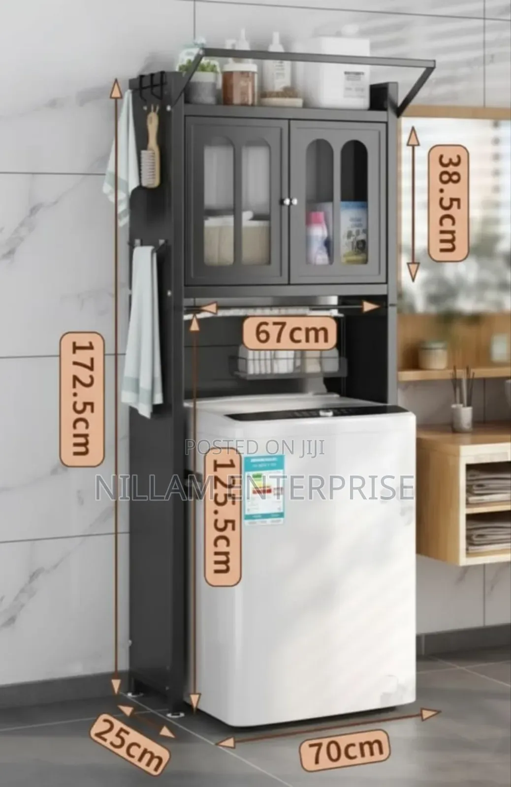  *Premium Washing Machine Organizer With Dust-Proof Locker* 