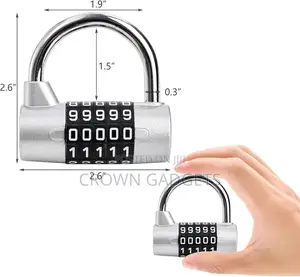 Stellar 50 5-Digit Combination Lock Hardened Steel Shackle