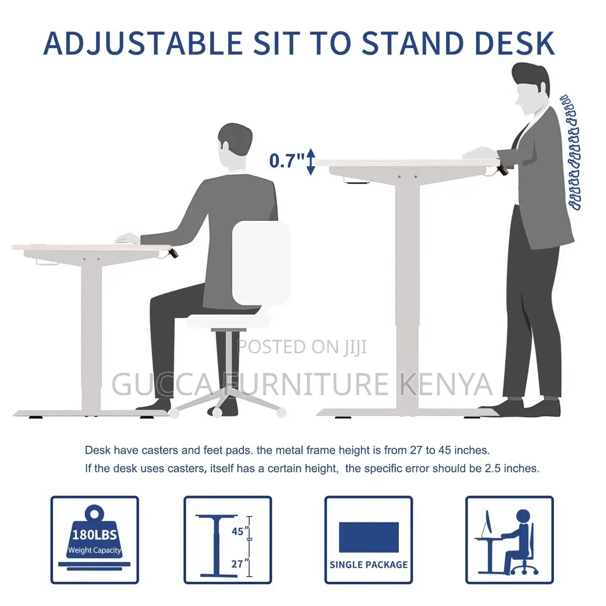 1400mm Electric Sit Stand Motorized Office Desk