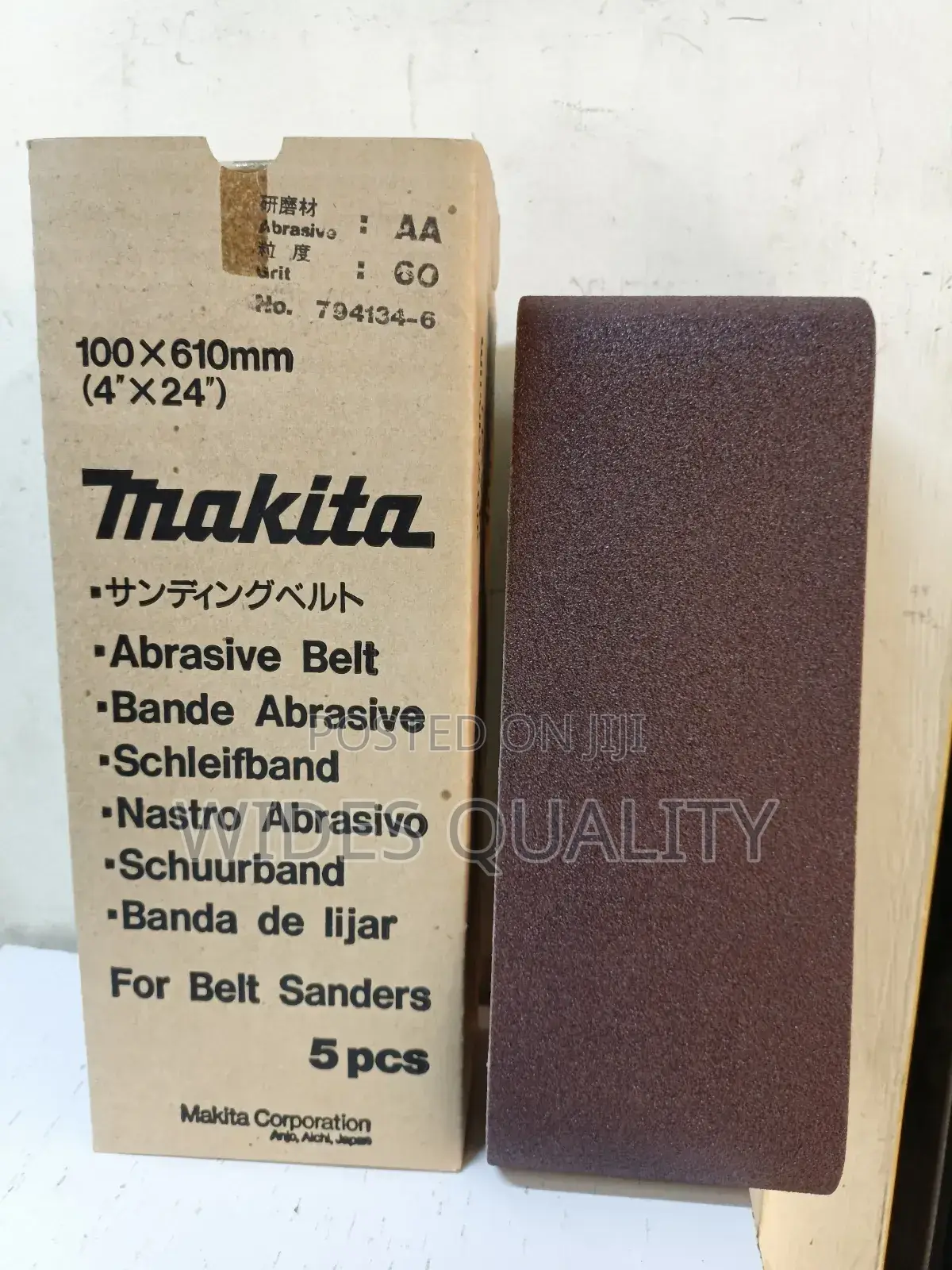 Belt Sander Sand Paper 5 Pieces