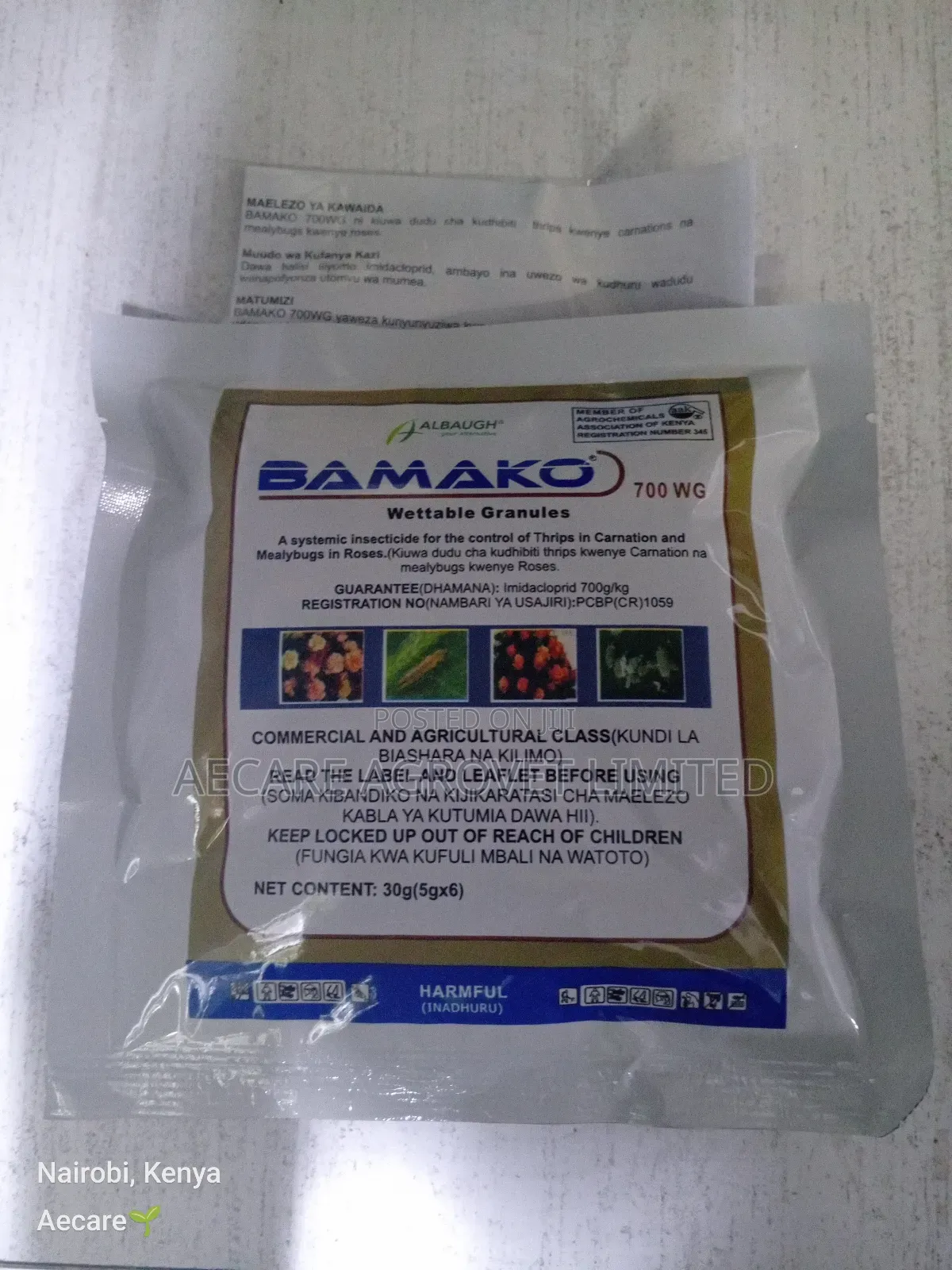 Bamako Insecticide 700wg 5 Gram (Bedbugs, Cockroaches )