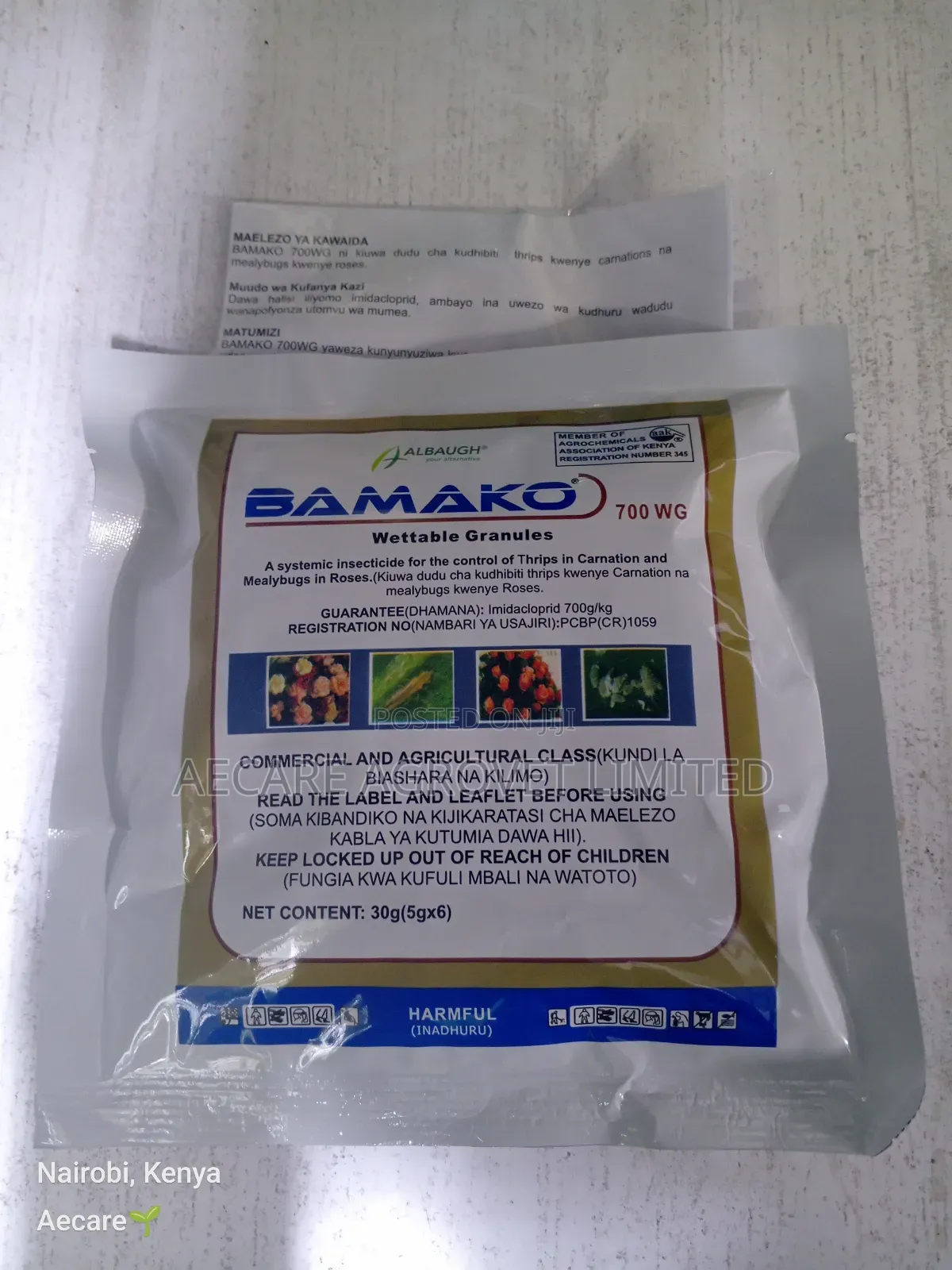 Bamako Insecticide 700wg 5 Gram (Bedbugs, Cockroaches )