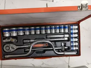 24-Piece Chrome Vanadium 1/2" Drive Socket Set