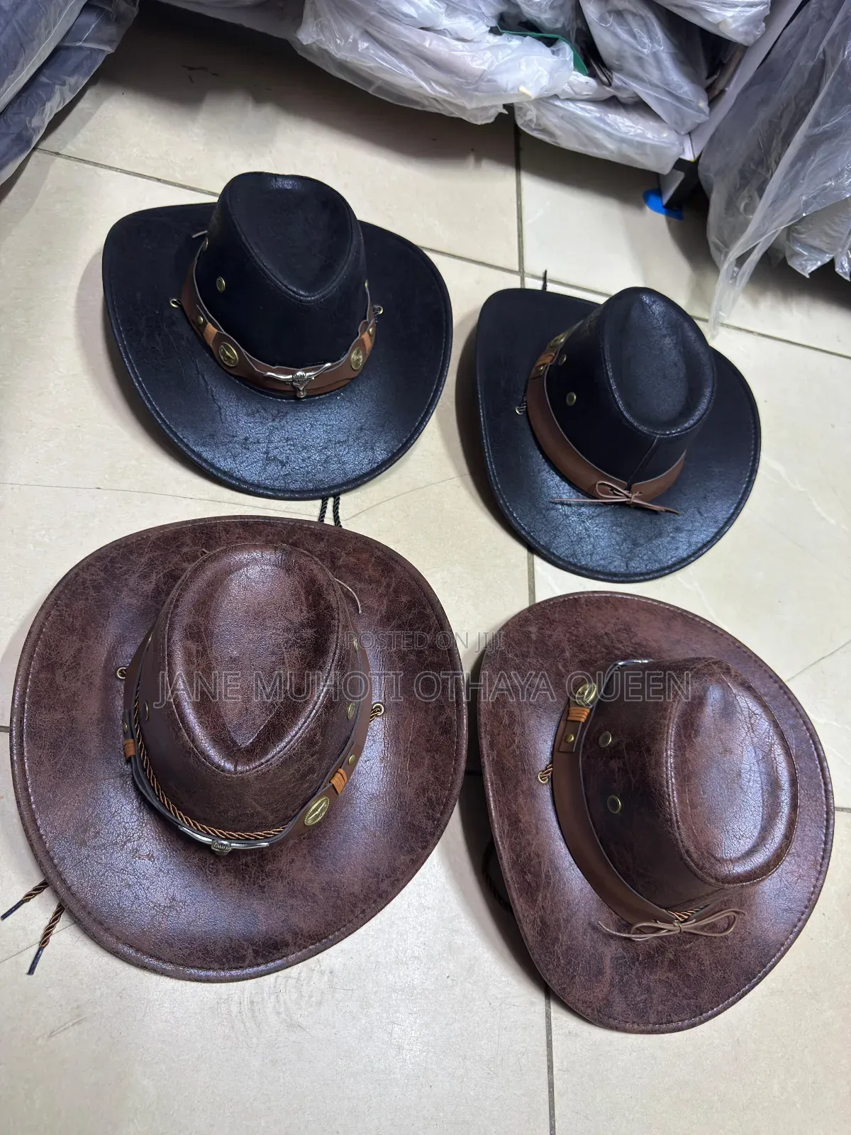 Leather-Look Stylish Cowboy /Cowgirl Hats