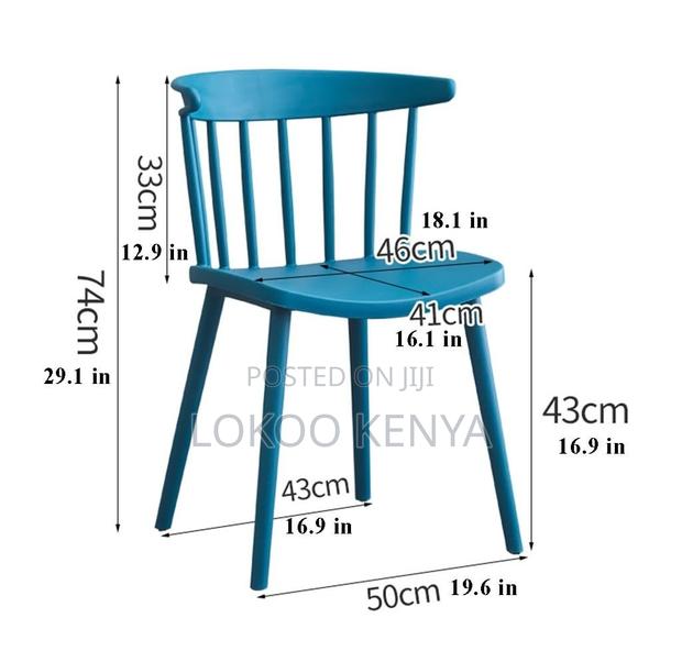 Dining Chair; Supper Strong Durable Plastic Armless Dining Chair - thumbnail 7