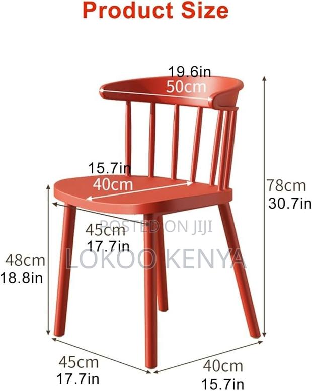 Dining Chair; Supper Strong Durable Plastic Armless Dining Chair - thumbnail 8