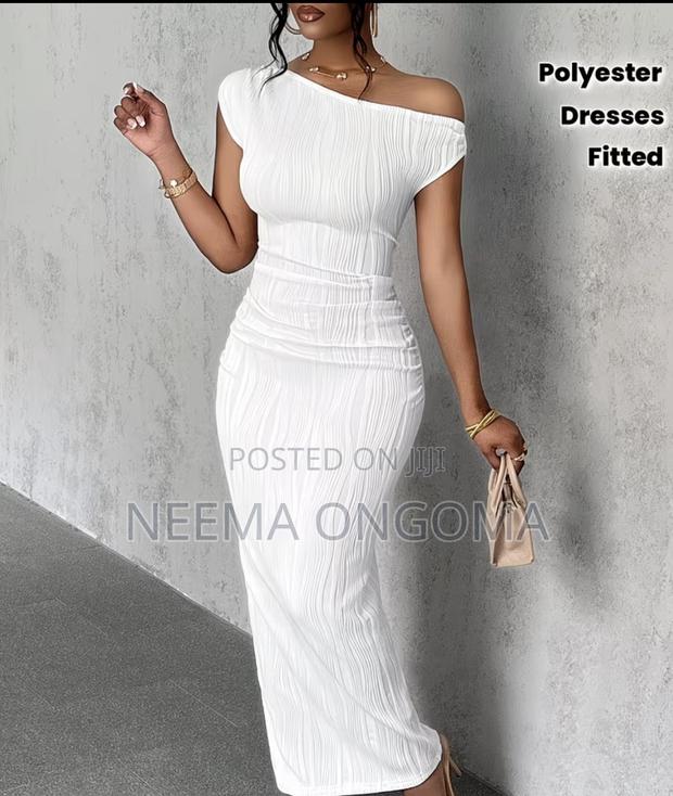 White Maxi Dress-Off Shouder - thumbnail 3