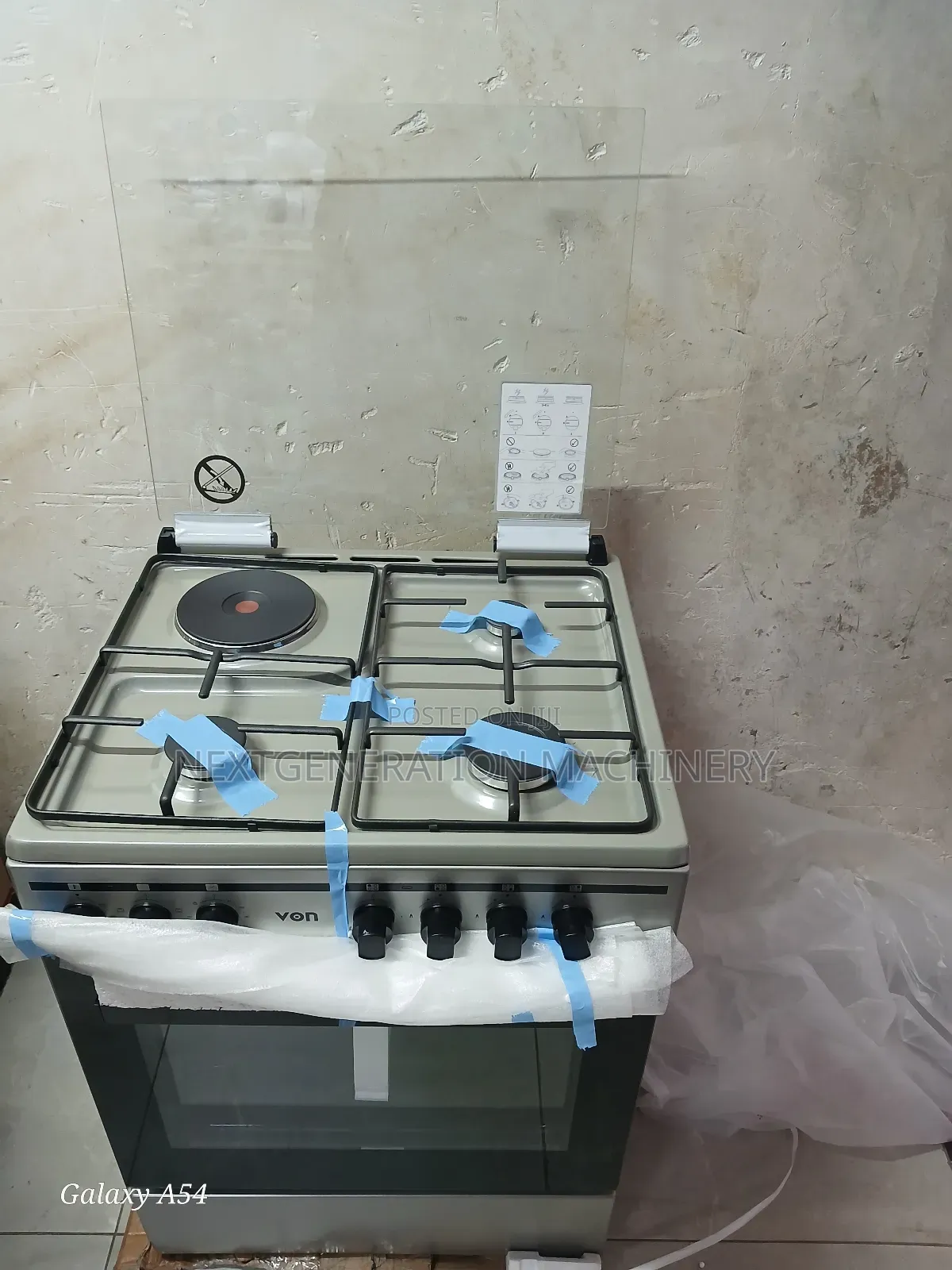 Von Electric Gas Cooker