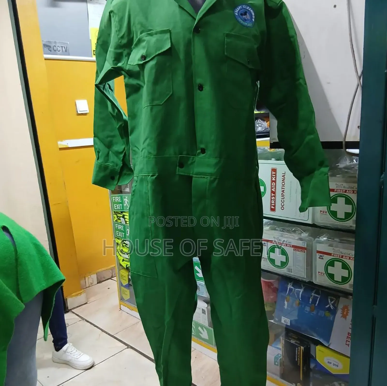 Plain Kenya Green Plain Overall Men Smart Wear