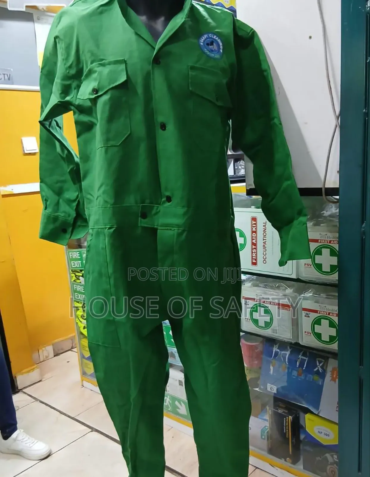 Plain Kenya Green Plain Overall Men Smart Wear
