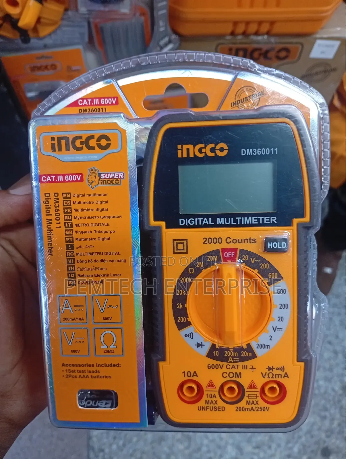 Ingco Digital Multimeter, Specifically Model Dm360011.