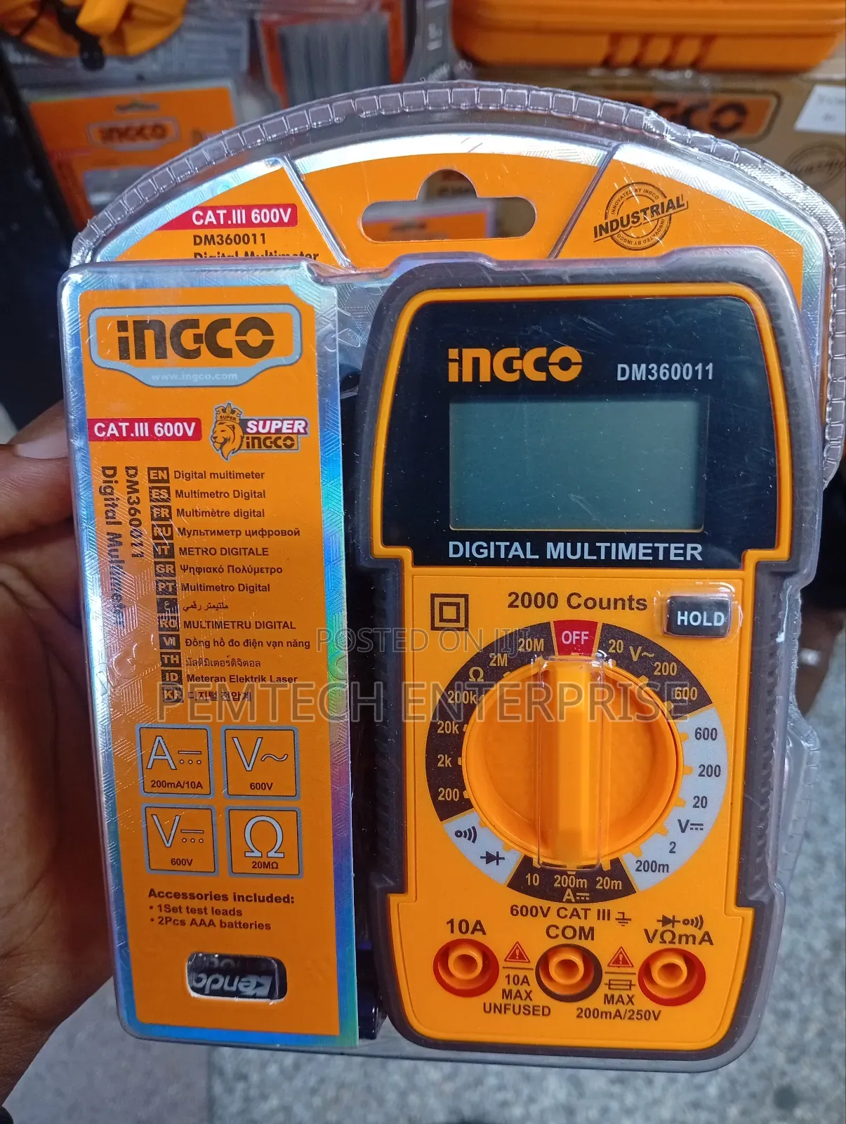 Ingco Digital Multimeter, Specifically Model Dm360011.