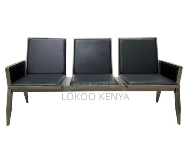 Waiting Bench; 3 Seater Executive Padded Reception Waiting Bench - thumbnail 3