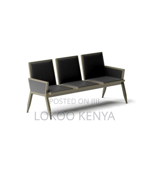 Waiting Bench; 3 Seater Executive Padded Reception Waiting Bench - thumbnail 4
