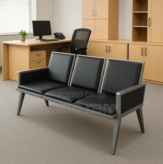 Waiting Bench; 3 Seater Executive Padded Reception Waiting Bench - thumbnail 9