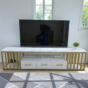 Polly 6ft Modern Tv Stand – Fits Up to 75" Tvs, White