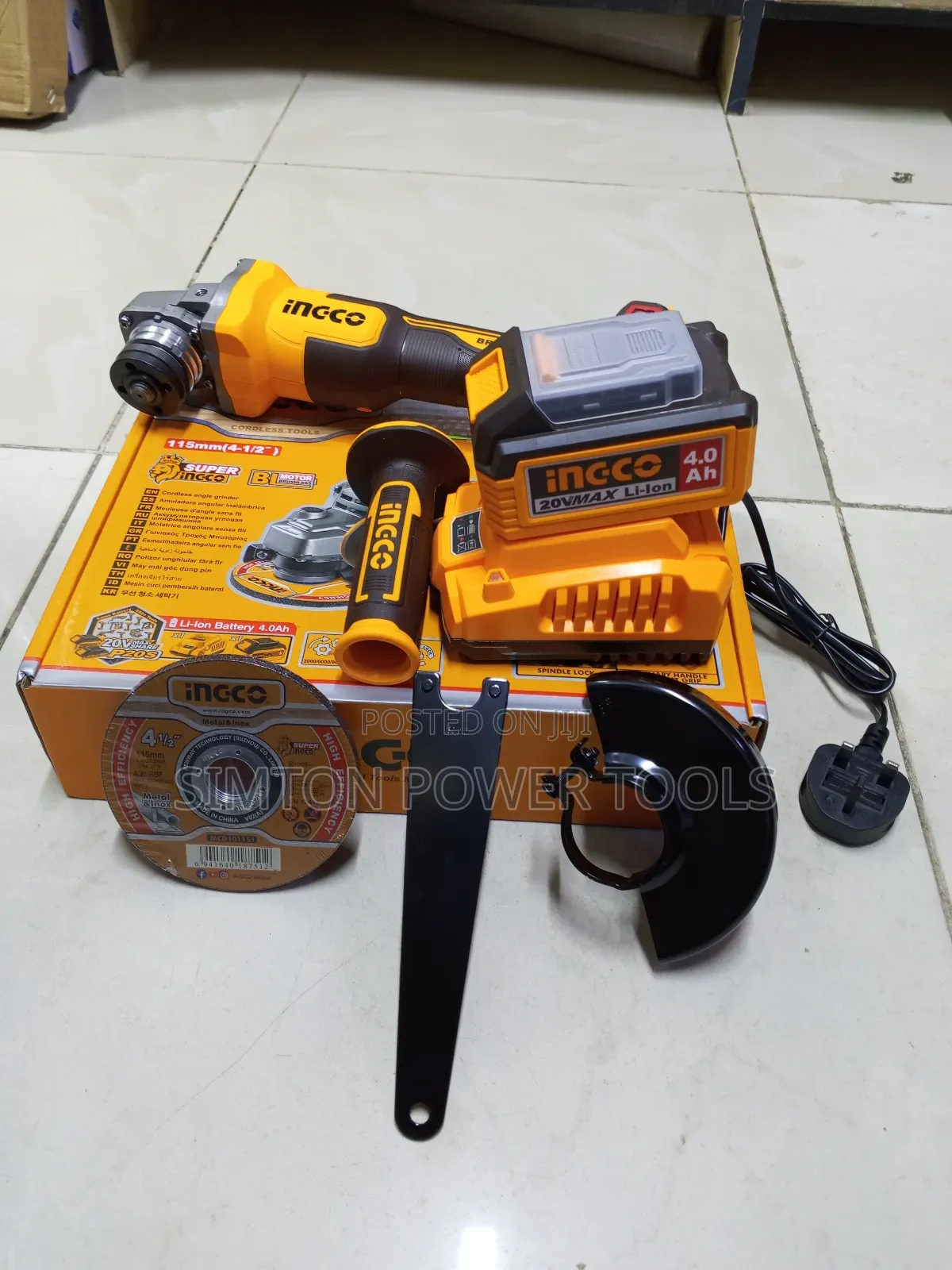 115mm Ingco Cordless Angle Grinder