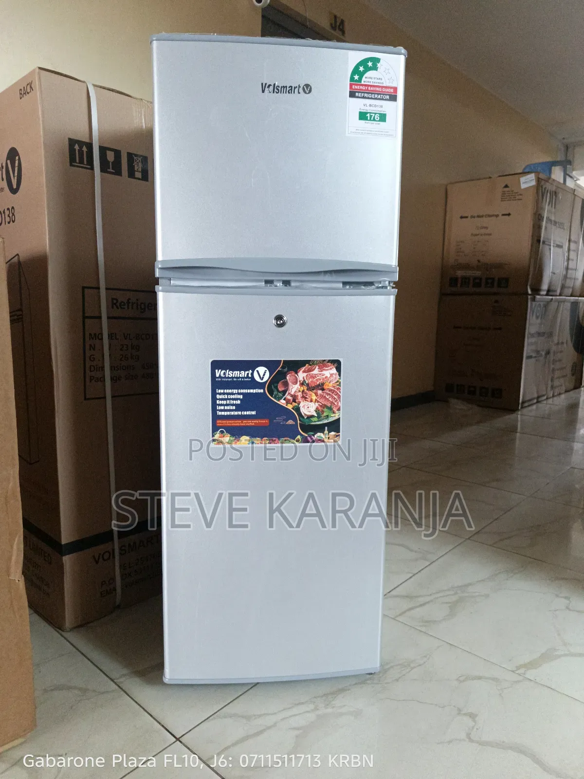 Volsmart 138l Double Door Refrigerator