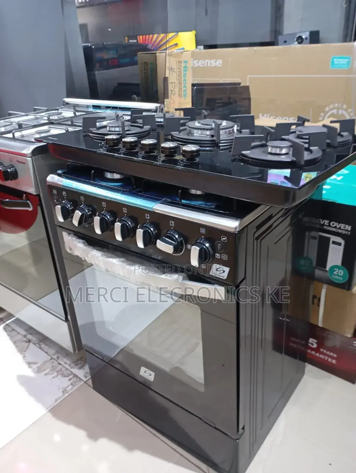 Hisense Hf631gees 3 Burners Gas 1 Electric Stove 60 Cm