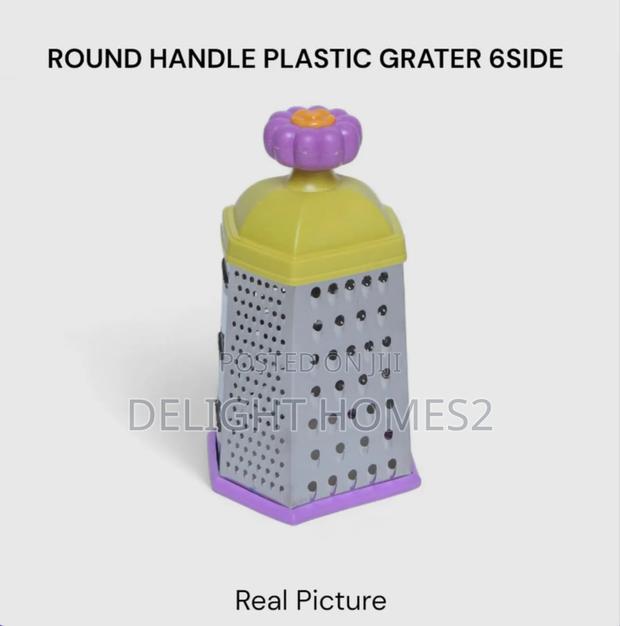 Round Handle Plastic 6-Side Grater_b - main view